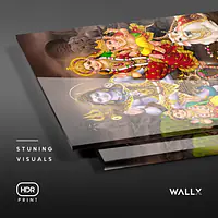 Shiv Parivar Brown Pooja Mandir Vivid Wall Art Acrylic - Master